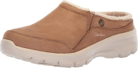 Skechers Women's Easy Going-Latte-Twin Gore Slip-on Open Back Mule