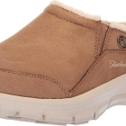 Skechers Women's Easy Going-Latte-Twin Gore Slip-on Open Back Mule